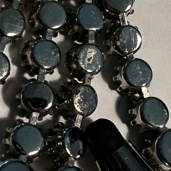 Vintage Rare Design Mimi di Niscemi Emerald & Crystal Rhinestone signed Brooch - Picture 5 of 12